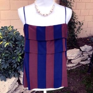 Mike & Chris Silk Striped Tank